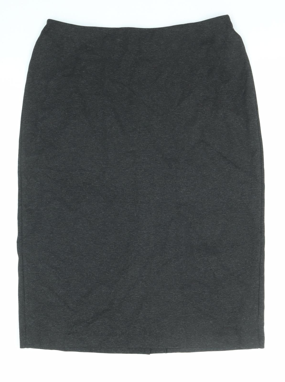 St Michael Womens Black Viscose Straight & Pencil Skirt Size 18