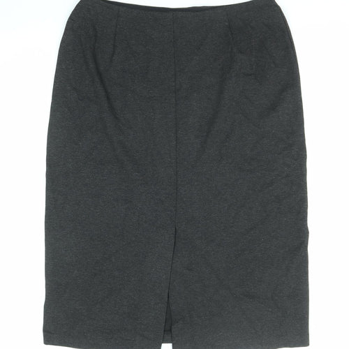 St Michael Womens Black Viscose Straight & Pencil Skirt Size 18