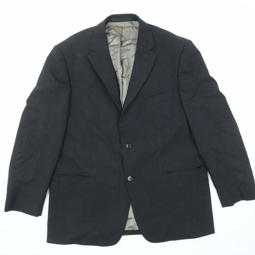 Marks and Spencer Mens Black Wool Jacket Suit Jacket Size 42 Regular