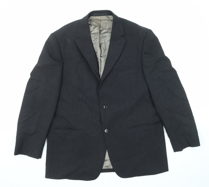 Marks and Spencer Mens Black Wool Jacket Suit Jacket Size 42 Regular