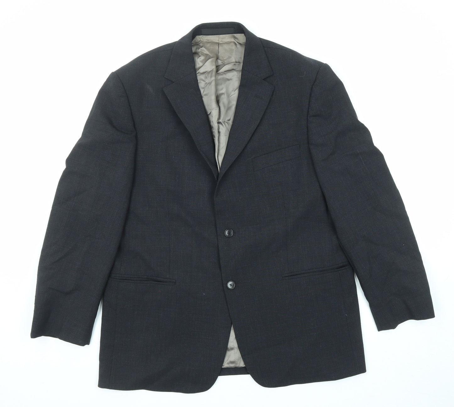 Marks and Spencer Mens Black Wool Jacket Suit Jacket Size 42 Regular