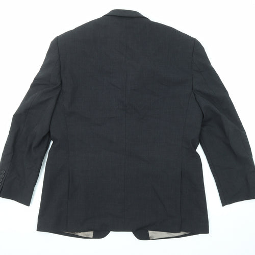 Marks and Spencer Mens Black Wool Jacket Suit Jacket Size 42 Regular