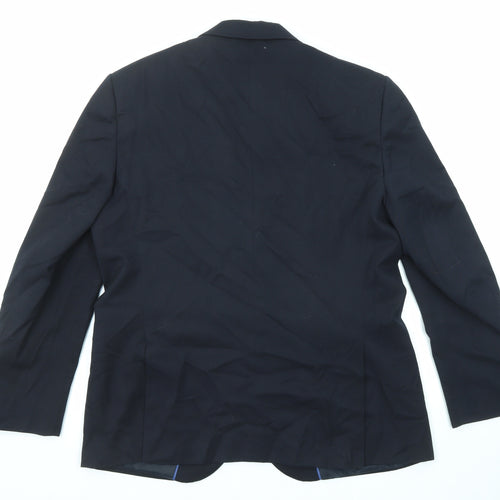 Marks and Spencer Mens Blue Polyester Jacket Suit Jacket Size 42 Regular