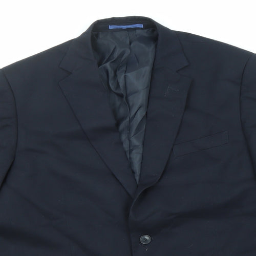 Marks and Spencer Mens Blue Polyester Jacket Suit Jacket Size 42 Regular