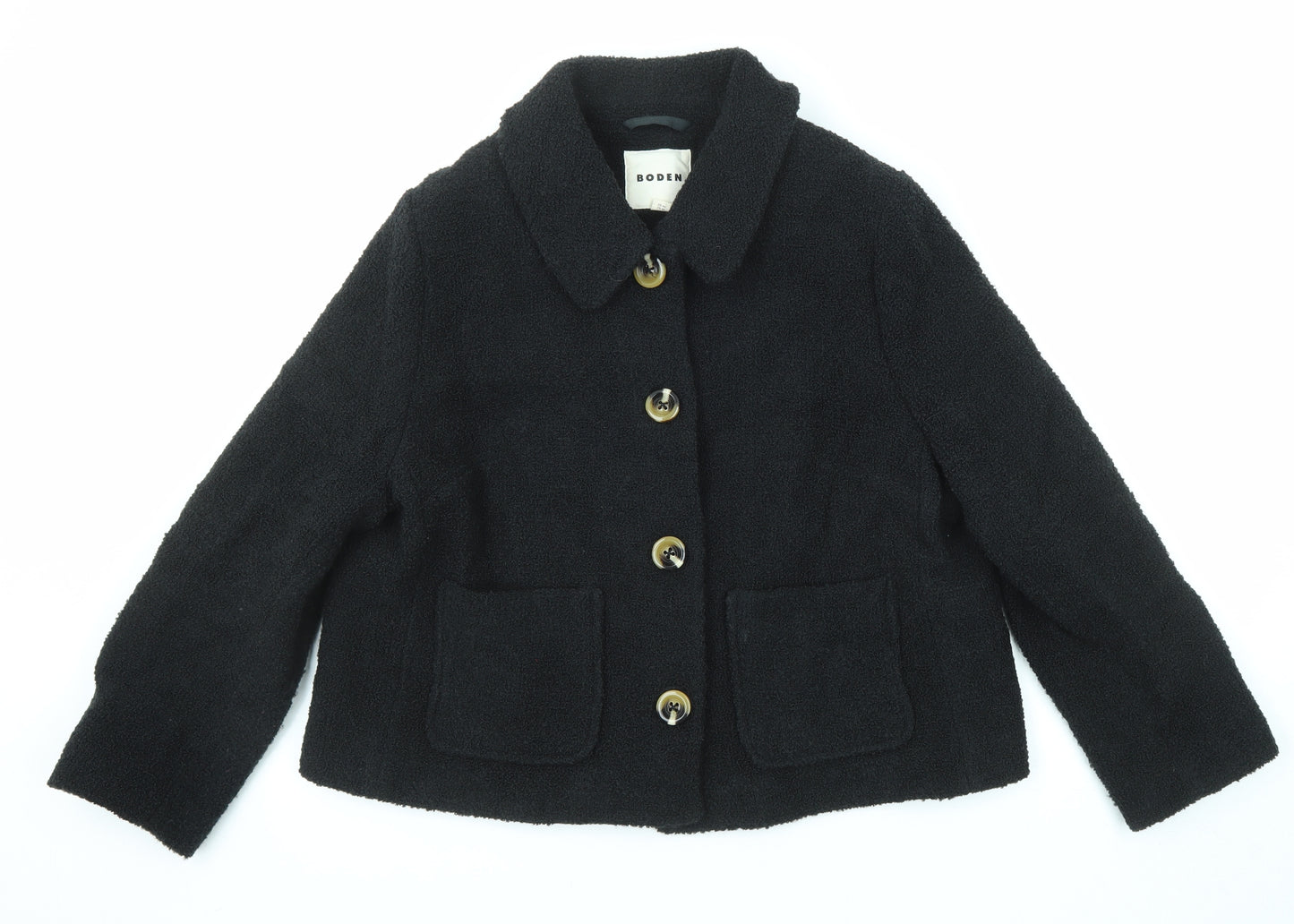 Boden Womens Black Jacket Size 18 Button