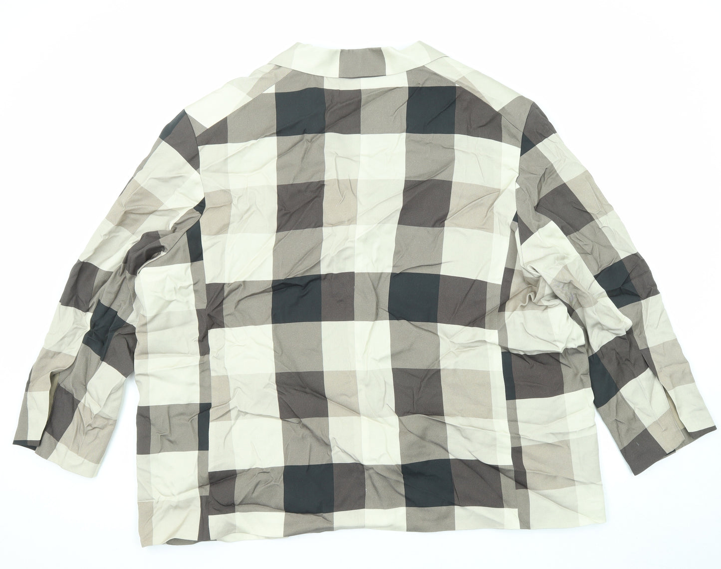 Monki Womens Multicoloured Geometric Jacket Blazer Size 2XL Button