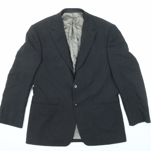 Marks and Spencer Mens Black Wool Jacket Suit Jacket Size 40 Regular