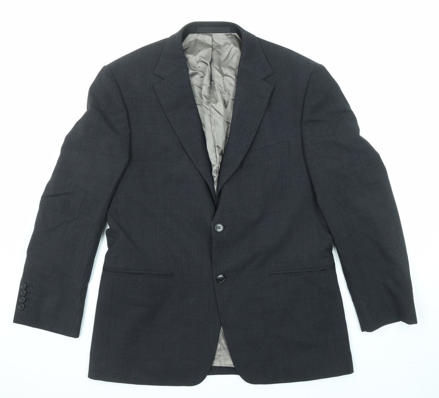 Marks and Spencer Mens Black Wool Jacket Suit Jacket Size 40 Regular