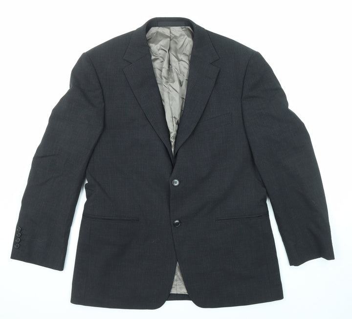 Marks and Spencer Mens Black Wool Jacket Suit Jacket Size 40 Regular