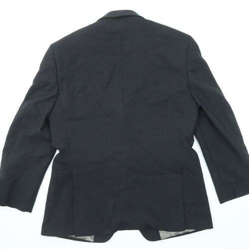 Marks and Spencer Mens Black Wool Jacket Suit Jacket Size 40 Regular