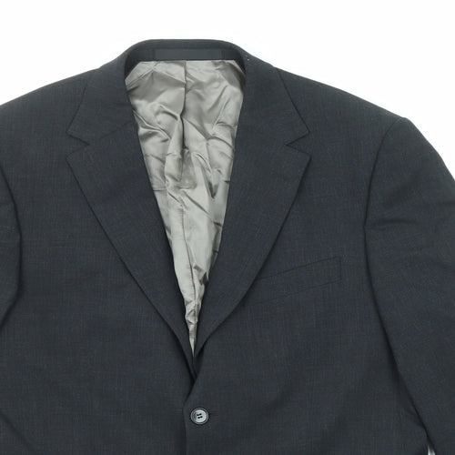 Marks and Spencer Mens Black Wool Jacket Suit Jacket Size 40 Regular