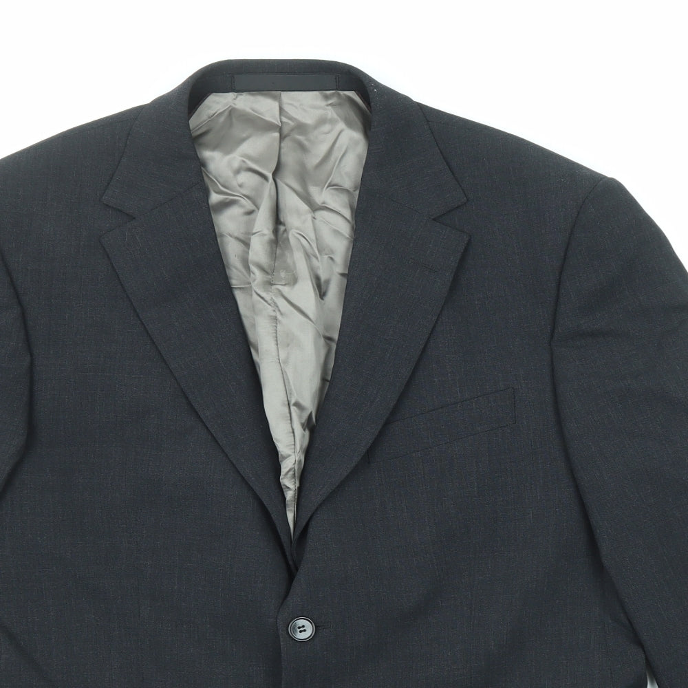 Marks and Spencer Mens Black Wool Jacket Suit Jacket Size 40 Regular