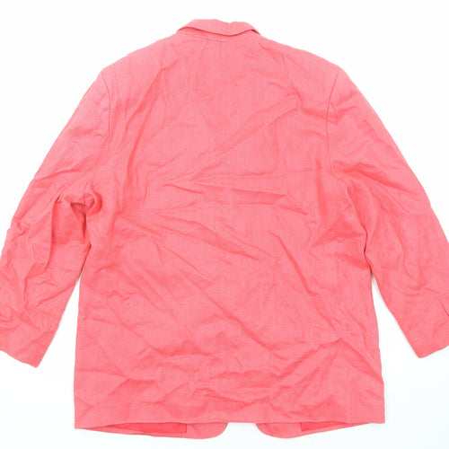 Eddie Bauer Womens Pink Jacket Blazer Size L Button