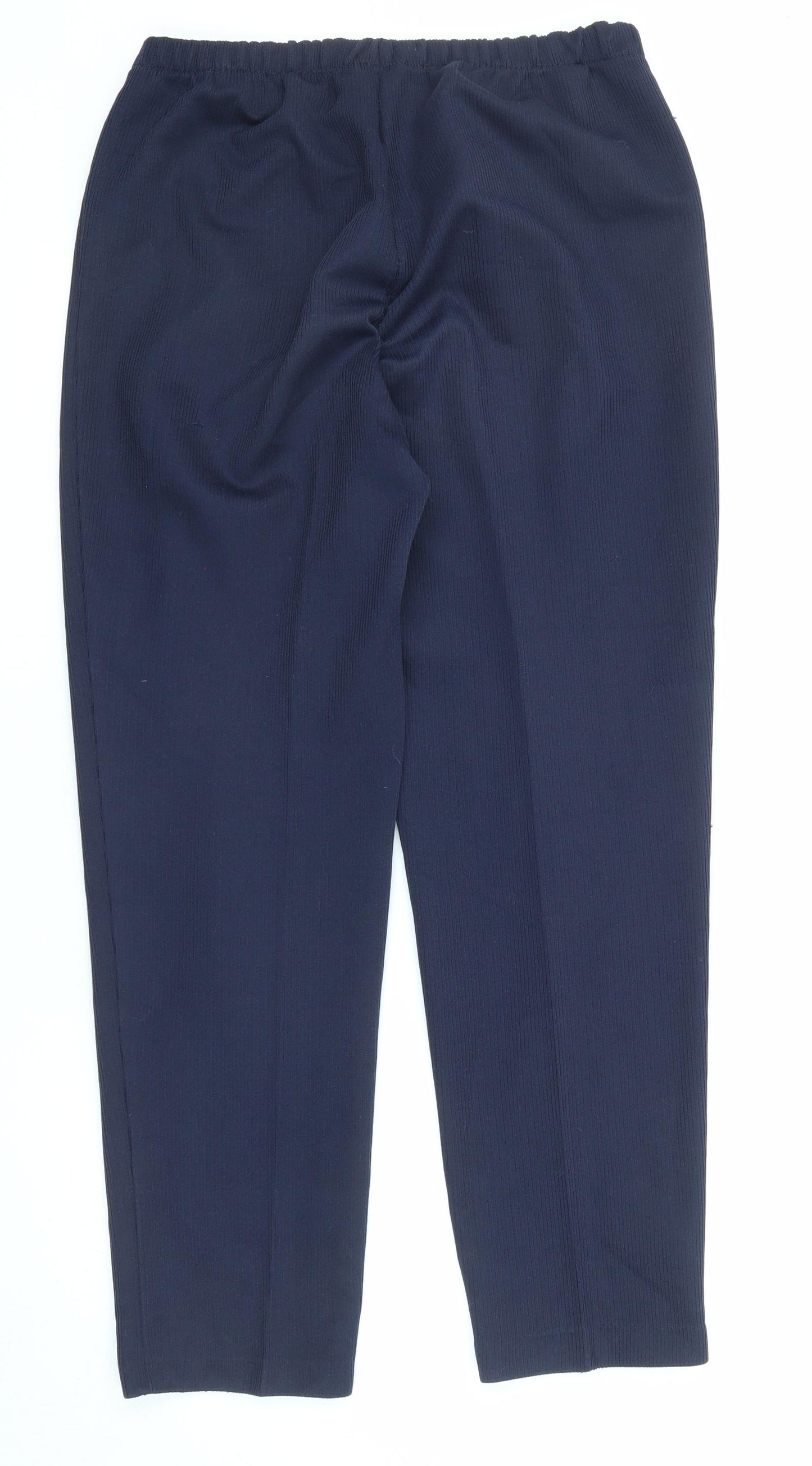 Bonmarché Womens Blue Polyester Dress Pants Trousers Size M L27 in Regular