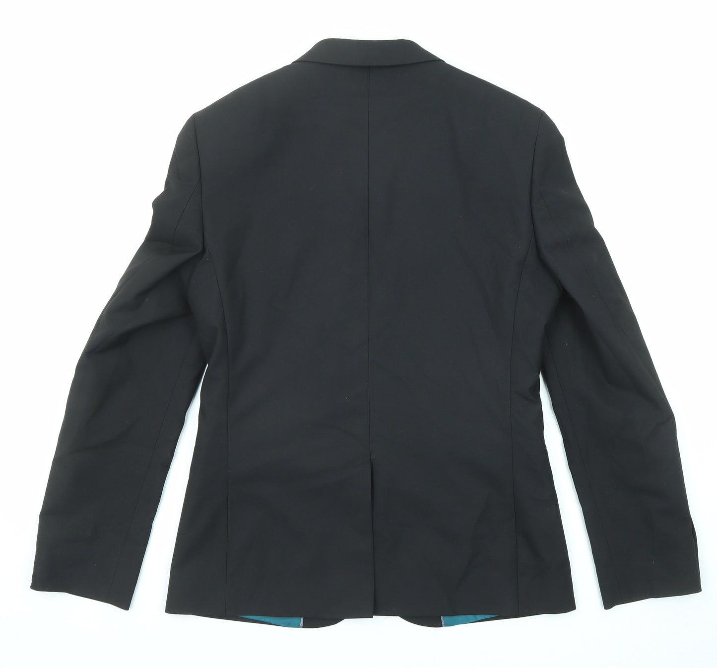 Marks and Spencer Mens Black Polyester Jacket Suit Jacket Size 36 Regular