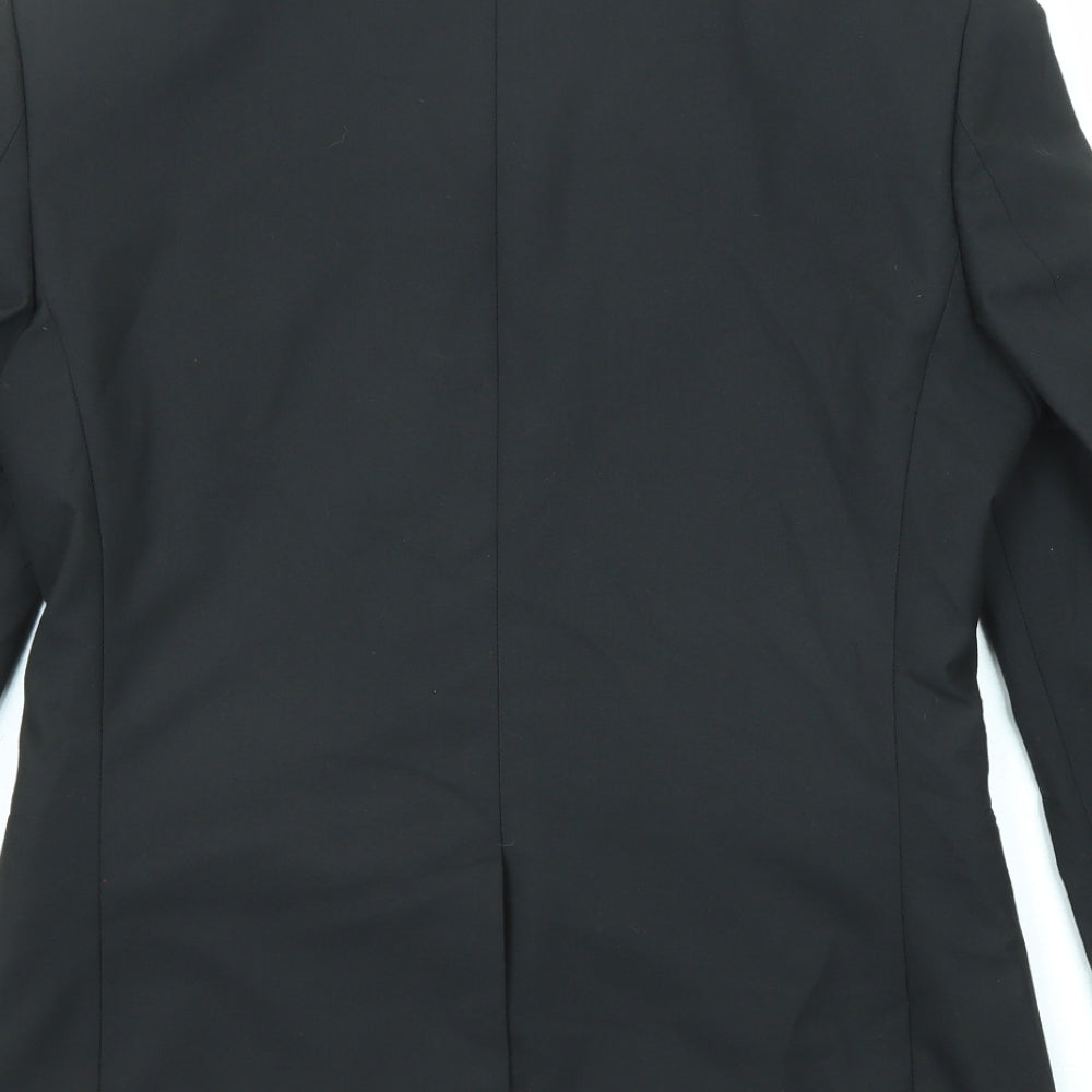 Marks and Spencer Mens Black Polyester Jacket Suit Jacket Size 36 Regular