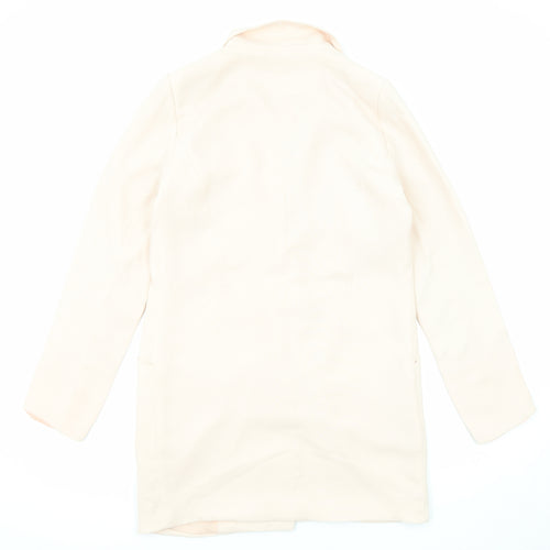 VILA Womens Pink Jacket Blazer Size M Button - Longline