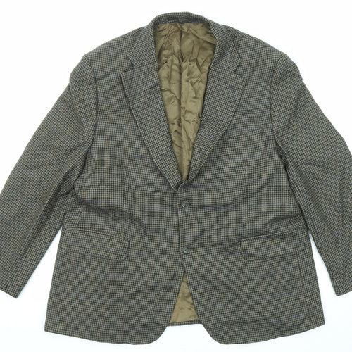 Marks and Spencer Mens Multicoloured Geometric Wool Jacket Suit Jacket Size 46 Regular