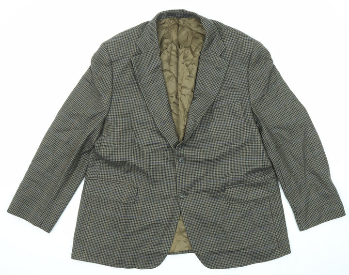 Marks and Spencer Mens Multicoloured Geometric Wool Jacket Suit Jacket Size 46 Regular