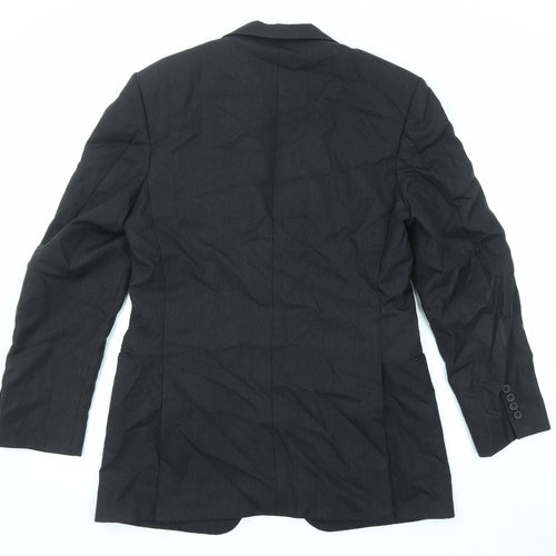 Ede & Ravenscroft Mens Black Wool Jacket Suit Jacket Size 42 Regular