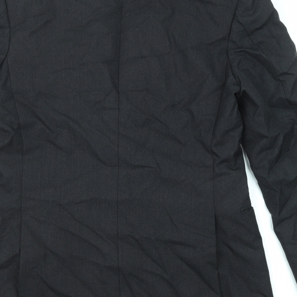 Ede & Ravenscroft Mens Black Wool Jacket Suit Jacket Size 42 Regular