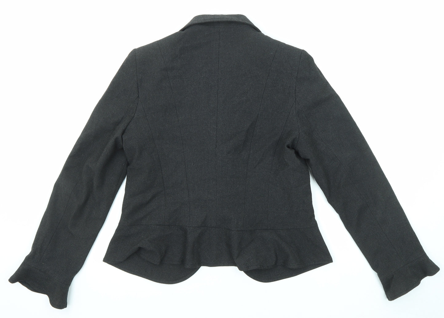 Per Una Womens Black Jacket Blazer Size 14 Button