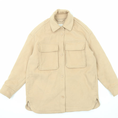 Abercrombie & Fitch Womens Beige Jacket Size 2XS Button