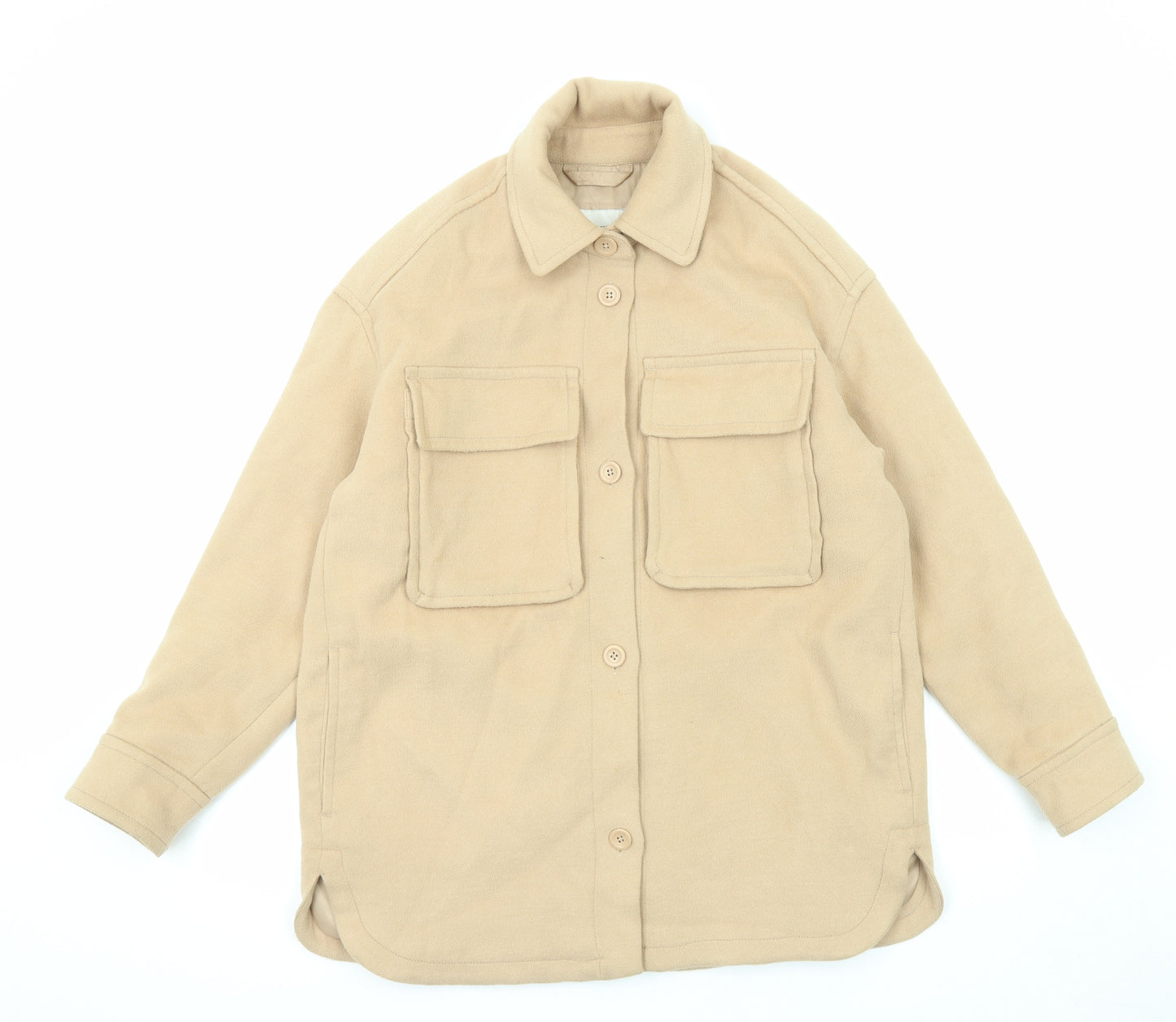 Abercrombie & Fitch Womens Beige Jacket Size 2XS Button