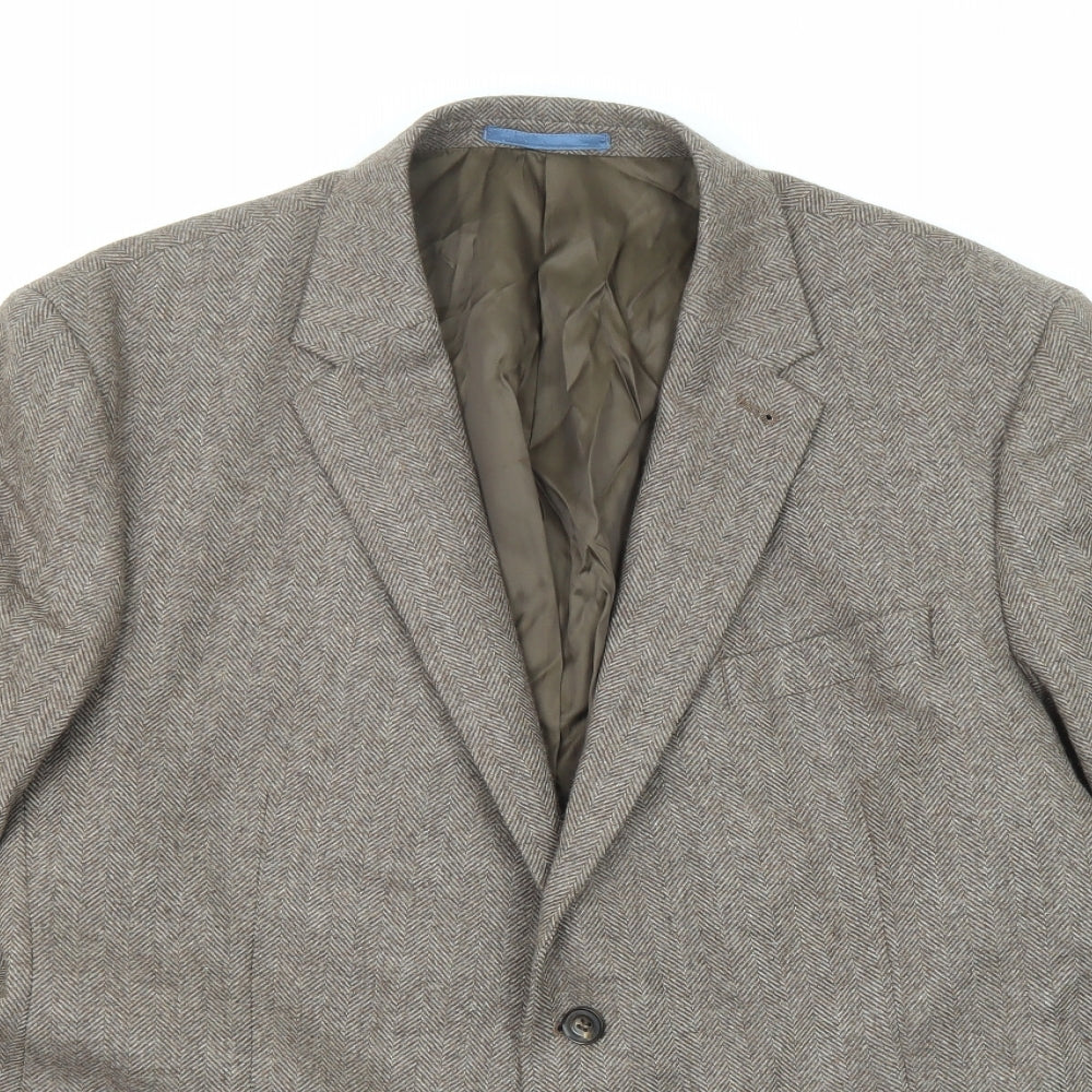 Marks and Spencer Mens Brown Wool Jacket Suit Jacket Size 48 Regular