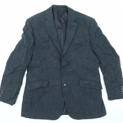 Marks and Spencer Mens Blue Wool Jacket Suit Jacket Size 42 Regular
