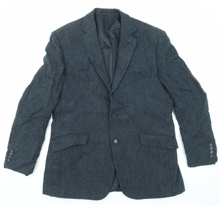 Marks and Spencer Mens Blue Wool Jacket Suit Jacket Size 42 Regular
