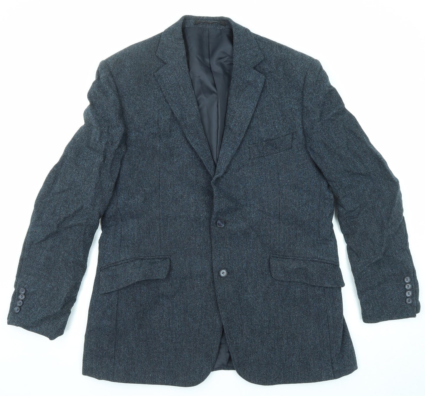 Marks and Spencer Mens Blue Wool Jacket Suit Jacket Size 42 Regular