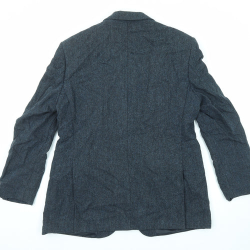 Marks and Spencer Mens Blue Wool Jacket Suit Jacket Size 42 Regular