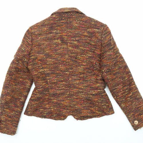 Kaliko Womens Multicoloured Geometric Jacket Blazer Size 8 Button