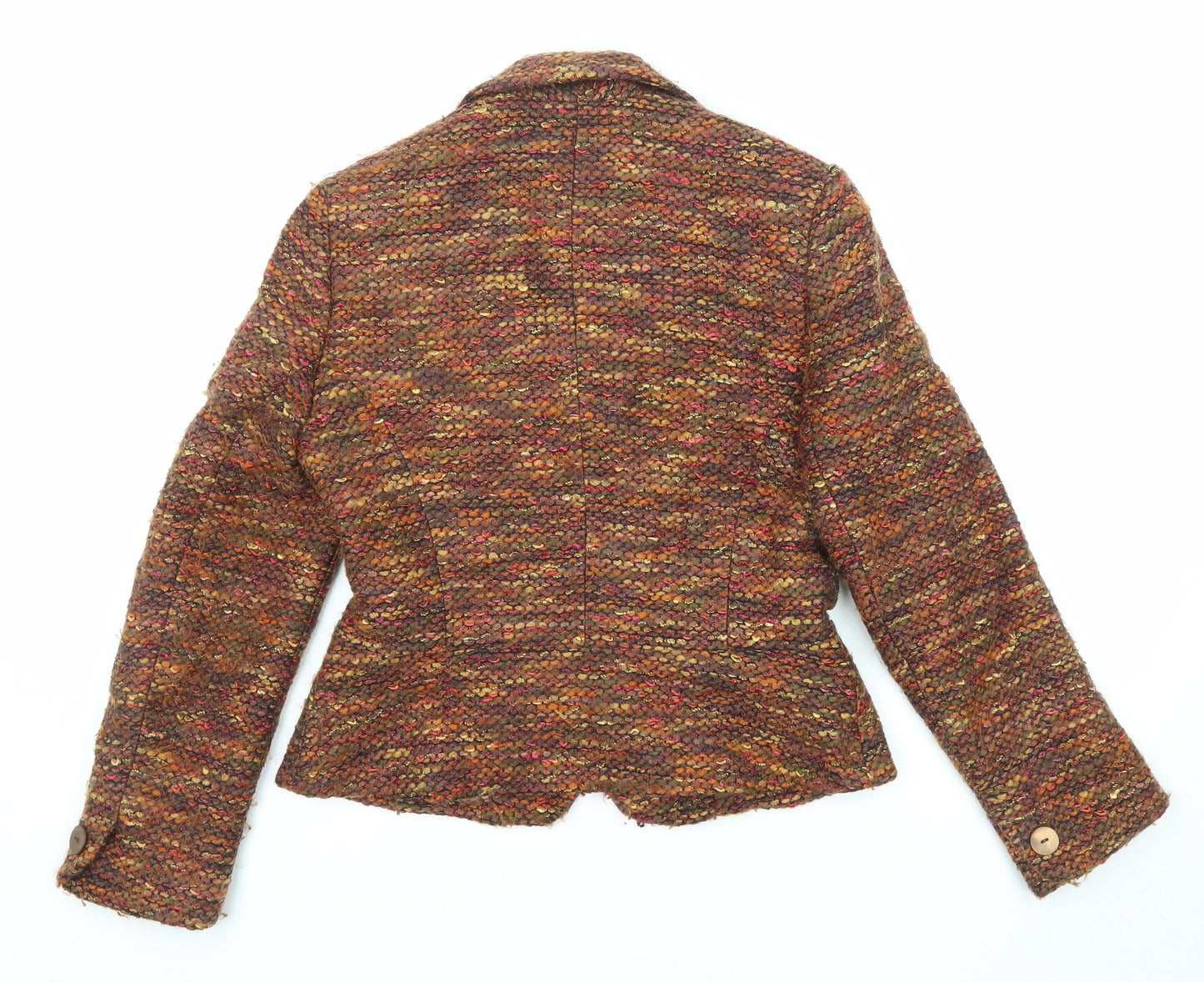 Kaliko Womens Multicoloured Geometric Jacket Blazer Size 8 Button