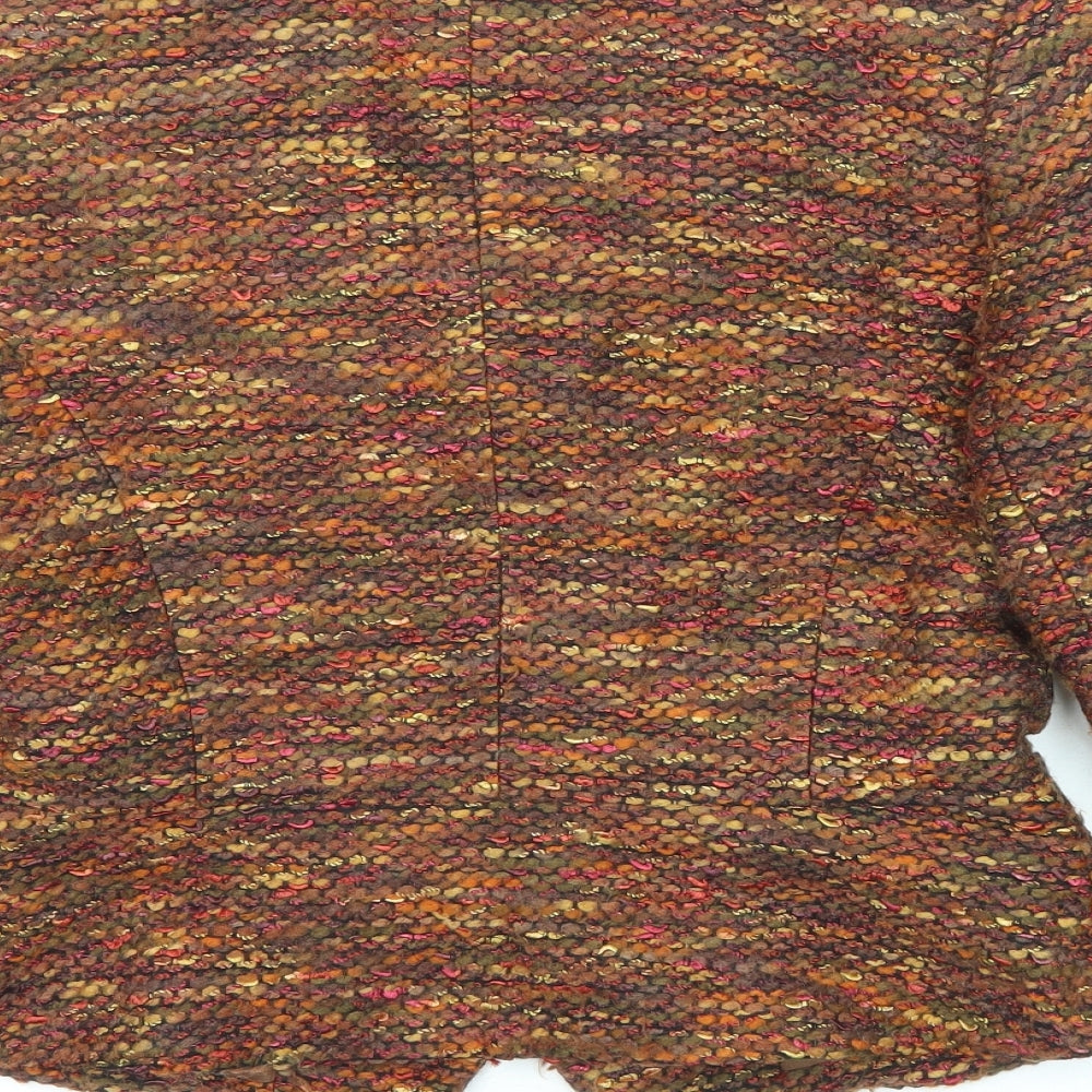 Kaliko Womens Multicoloured Geometric Jacket Blazer Size 8 Button