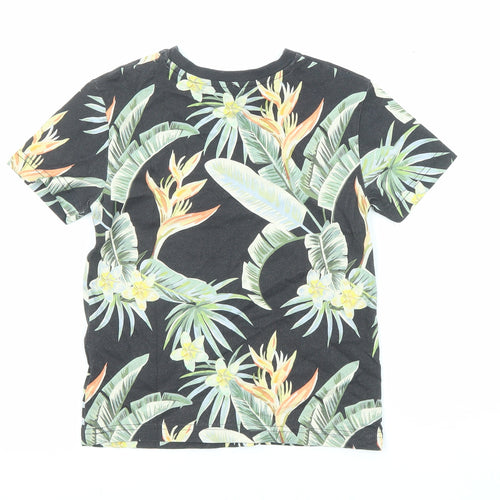 NEXT Boys Multicoloured Floral Cotton Basic T-Shirt Size 5 Years Crew Neck Pullover