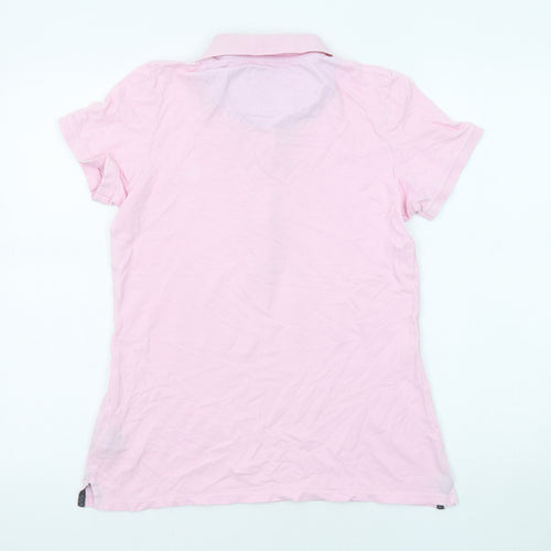 Crew Clothing Womens Pink Cotton Basic Polo Size 10 Collared