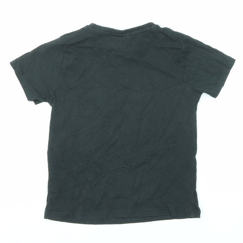 Batman Boys Black Cotton Basic T-Shirt Size 6-7 Years Crew Neck Pullover