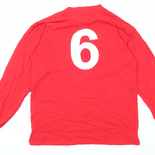 England Mens Red Cotton Pullover Sweatshirt Size XL