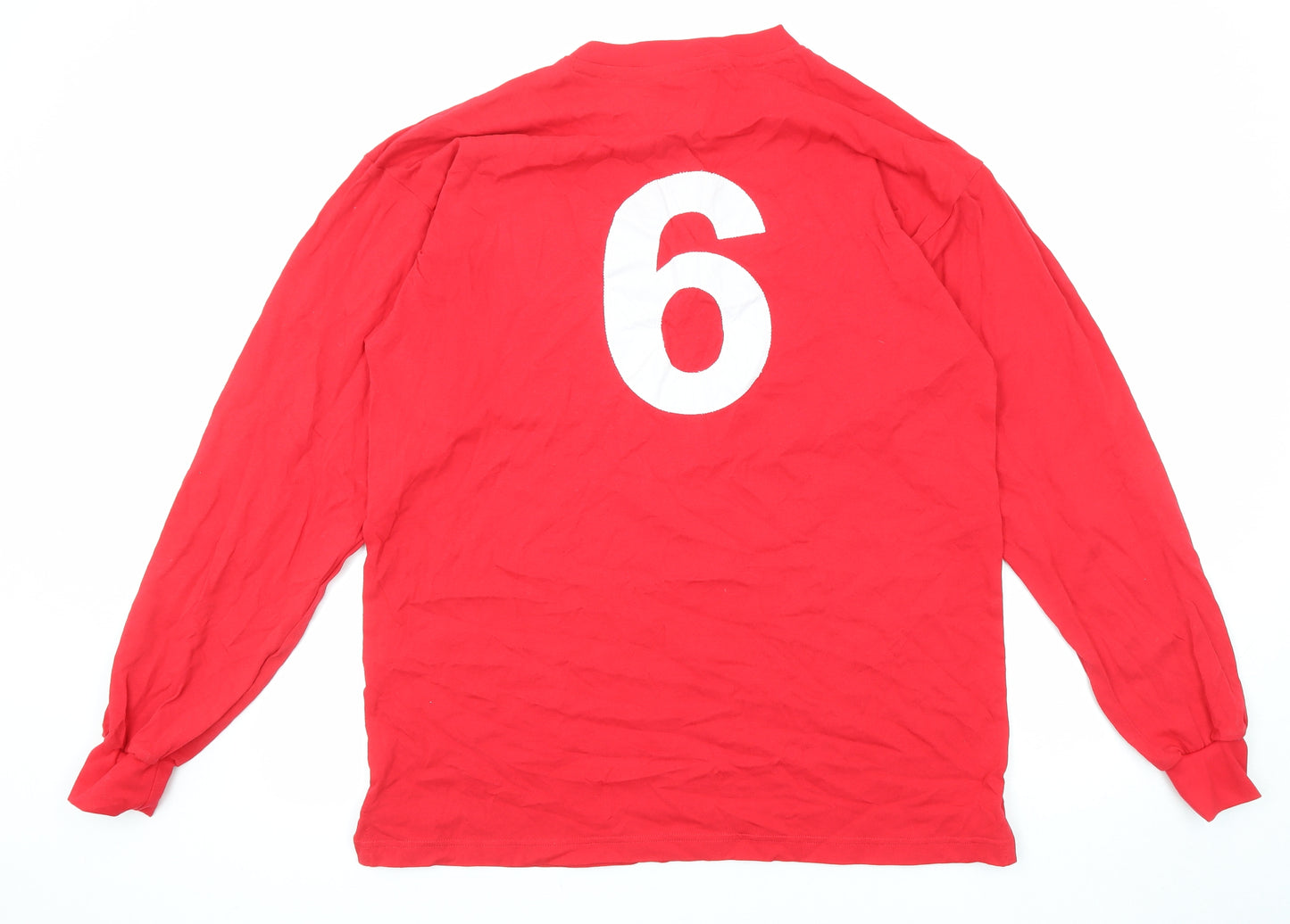 England Mens Red Cotton Pullover Sweatshirt Size XL