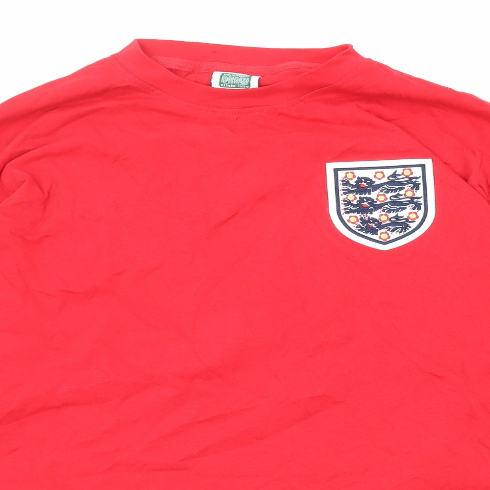 England Mens Red Cotton Pullover Sweatshirt Size XL