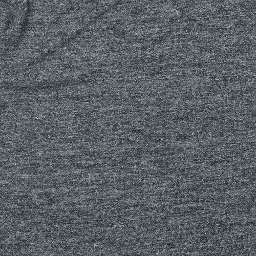 Zara Womens Grey Viscose Basic T-Shirt Size 10 Round Neck - Try Your Luck