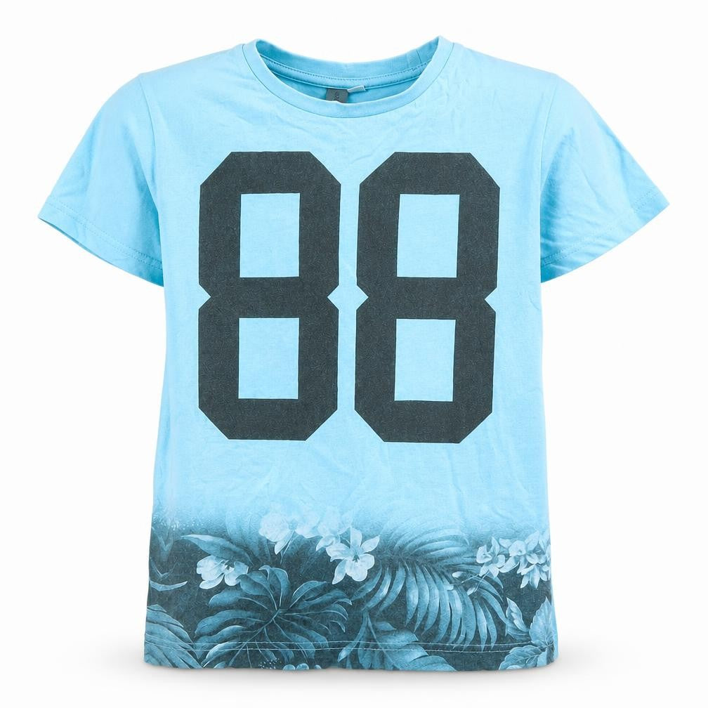 Urban Outlaws Sportswear Boys Blue Cotton Basic T-Shirt Size 9-10 Years Crew Neck Pullover