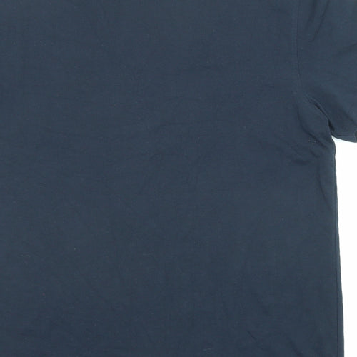 Mountain Warehouse Mens Blue Cotton T-Shirt Size M Crew Neck