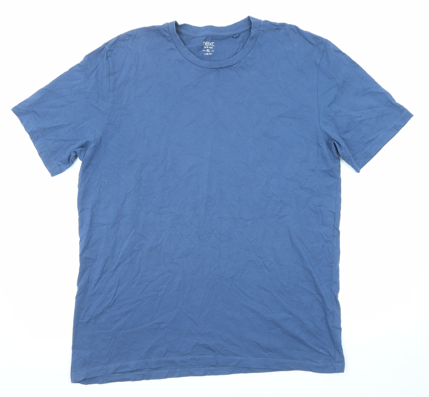 NEXT Mens Blue Cotton T-Shirt Size XL Crew Neck