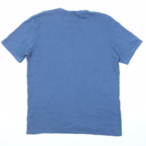 NEXT Mens Blue Cotton T-Shirt Size XL Crew Neck