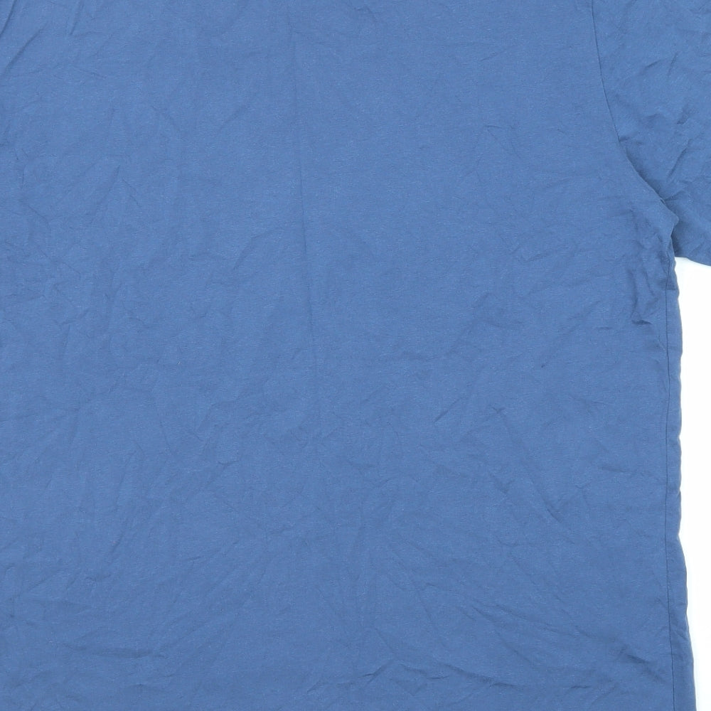 NEXT Mens Blue Cotton T-Shirt Size XL Crew Neck