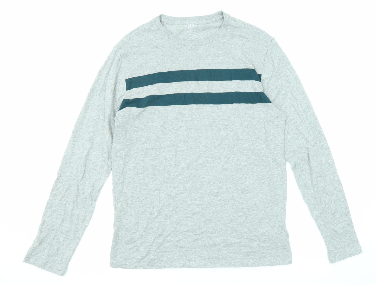Gap Mens Grey Cotton T-Shirt Size M Crew Neck
