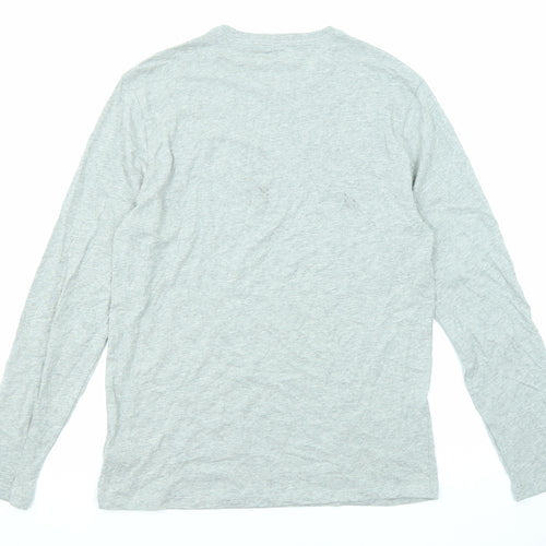 Gap Mens Grey Cotton T-Shirt Size M Crew Neck